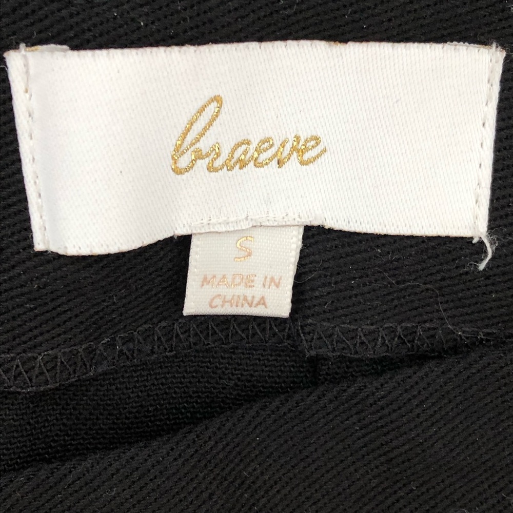 -SOLD- Anthropologie Black Braeve Embroidered Floral Mini Skirt Size Small - Picture 5 of 6